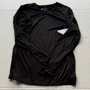 Hanes Sport Black Crewneck Long Sleeve Shirt